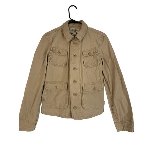 VTG 90s Ralph Lauren Polo Jeans Tan Field Jacket S - Picture 1 of 11